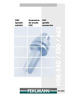 Deckblatt des Maschinenzubehörprospekts HSK-E40, -E50 und -A63
