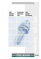 Deckblatt des Maschinenzubehörprospekts HSK-E40, -E50 und -A63